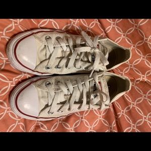 White/cream converse size 6.5
